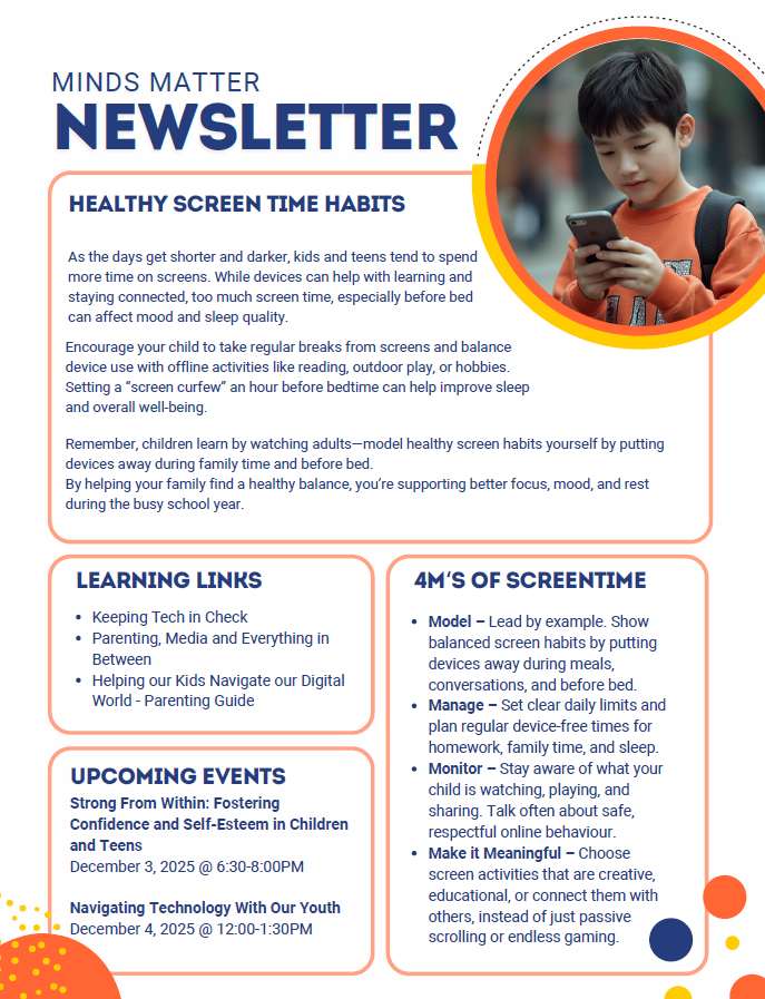 Minds Matter Newsletter p1